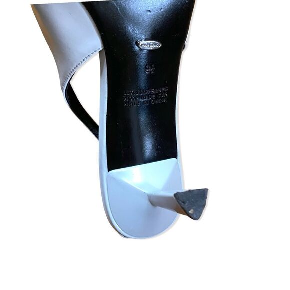 Tony Bianco Bertie high heels Slingbacks shoes White high shine  Revolve Sz 9.5 - Picture 11 of 15